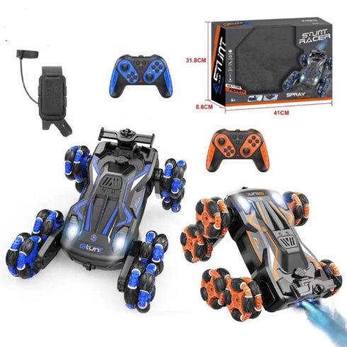 Nyolckerekű Terepjárgány Füstölő, Távirányítós Kaszkadőrautó