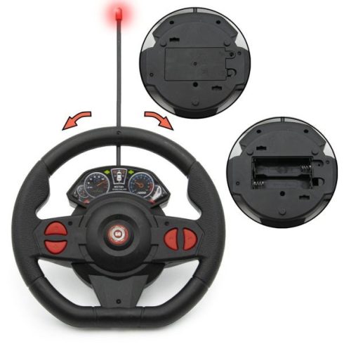 Távirányítós Modell Sportautó, Kormánnyal És Pedállal, Világító Első Fényszórókkal 