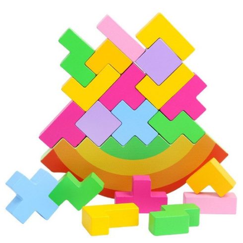 Fából Készült Tetris Egyensúlyozó Játék