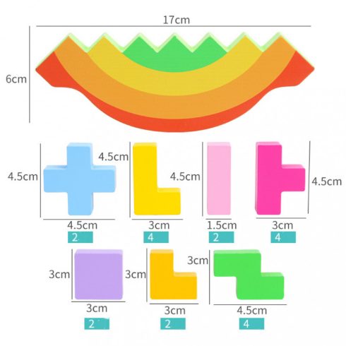 Fából Készült Tetris Egyensúlyozó Játék