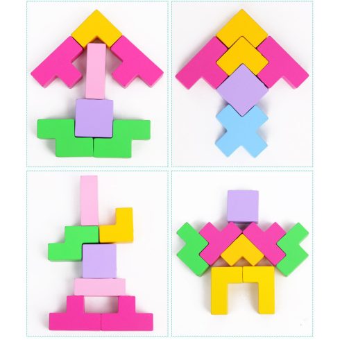 Fából Készült Tetris Egyensúlyozó Játék