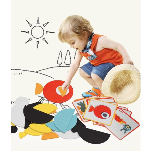  Montessori Logikai Képkirakó Játék Állatok