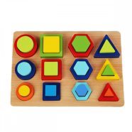   Nagy Méretű Alaktudatos Párosított Geometriai Felezőlapok Forma Puzzle