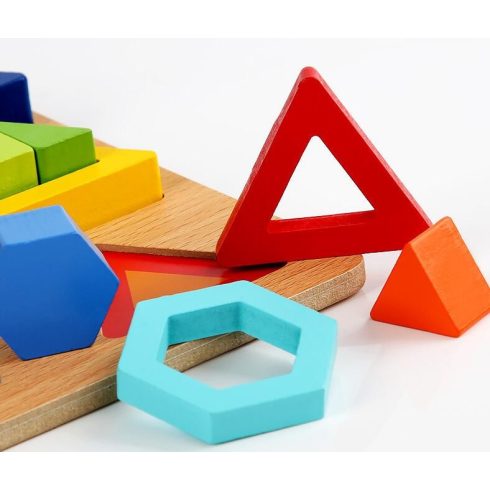 Nagy Méretű Alaktudatos Párosított Geometriai Felezőlapok Forma Puzzle