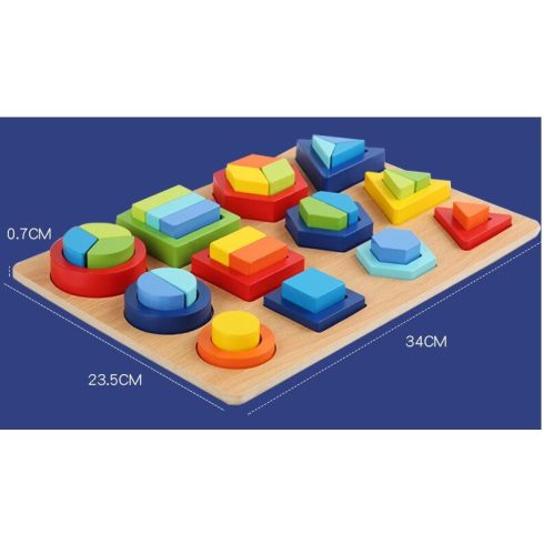 Nagy Méretű Alaktudatos Párosított Geometriai Felezőlapok Forma Puzzle