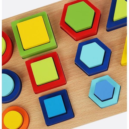 Nagy Méretű Alaktudatos Párosított Geometriai Felezőlapok Forma Puzzle