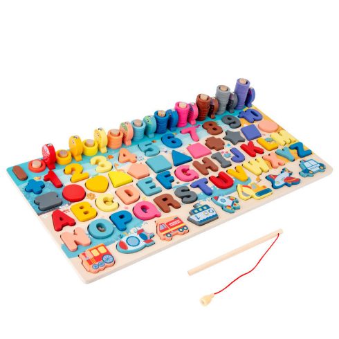Fish&count Montessori Oktató Fa Matematikai Játék- Járművek A Díszítő Sorban