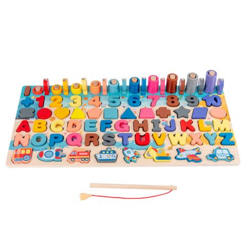 Fish&count Montessori Oktató Fa Matematikai Játék- Járművek A Díszítő Sorban