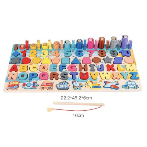 Fish&count Montessori Oktató Fa Matematikai Játék- Járművek A Díszítő Sorban