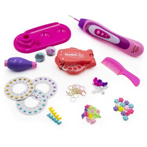 Gyöngyös Hajfonó És Körömdekoráló Szett Gyerekeknek