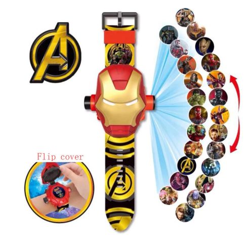 3d Gyerek Projektoros Karóra 20 Motívummal Pókember