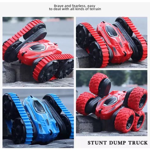 Kétoldalas Rc 2.4g Kaszkadőr Autójáték  360°-ban Pörgő Távirányítós Kaszkadőrautó