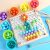 2 Az 1 Ben- Montessori  Szivárvány Színű Gyöngyök Oktató Játék Clip Beads Készségfejlesztő Fajáték