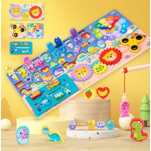 Többfunkciós Fish&count Montessori Oktató Fa Matematikai Játék