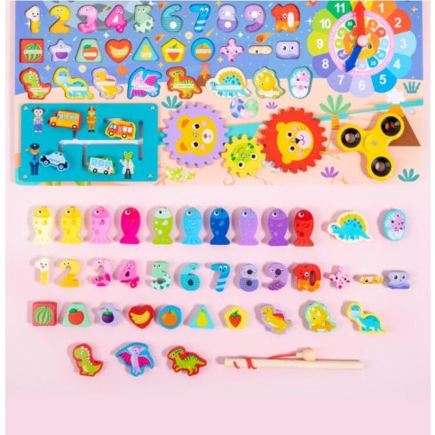 Többfunkciós Fish&count Montessori Oktató Fa Matematikai Játék