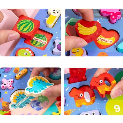 Többfunkciós Fish&count Montessori Oktató Fa Matematikai Játék