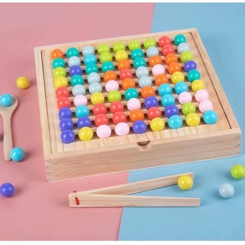 3 Az 1 Montessori Játékok Szivárvány Színű Gyöngyök Oktató Játék Clip Beads