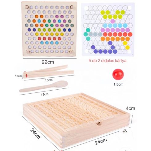 3 Az 1 Montessori Játékok Szivárvány Színű Gyöngyök Oktató Játék Clip Beads