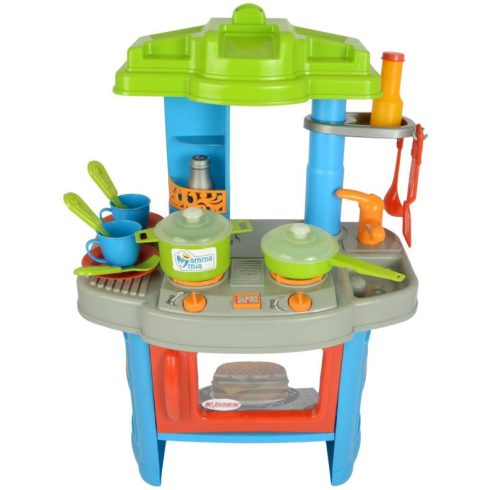 Műanyag Játékkonyha Kis Séfeknek Rengeteg Kiegészítővel, Hang- És Fényeffektekkel 76cm