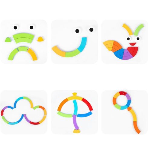 Szivárvány Puzzle Készségfejlesztő Játék