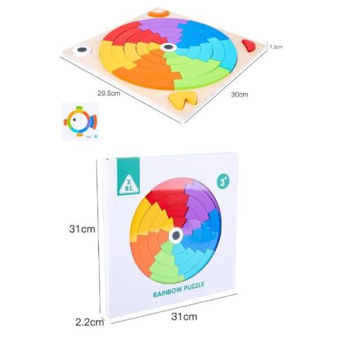 Szivárvány Puzzle Készségfejlesztő Játék