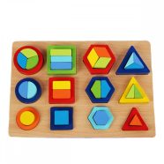   Nagy Méretű Alaktudatos Párosított Geometriai Felezőlapok Forma Puzzle 2