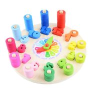   Fából Készült Órát-tanító Matematika Tanulás Számolás Óra
