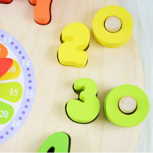 Fából Készült Órát-tanító Matematika Tanulás Számolás Óra
