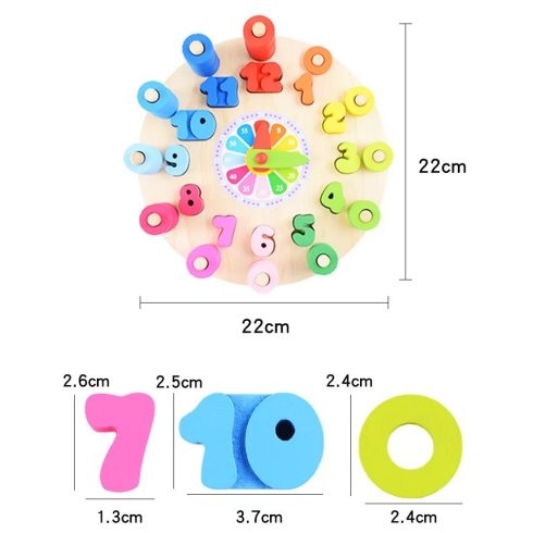 Fából Készült Órát-tanító Matematika Tanulás Számolás Óra