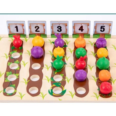 Gyümölcs- És Zöldségkert, Színforma Besorolás,színbesorolás Kupa Játékok Montessori Zöldségek Gyümölcsök Számlálás Forma Egyező Tanyasi Óvodai Játék