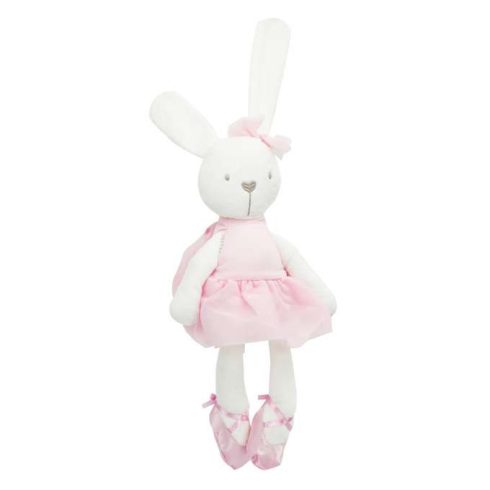 Nyúl Plüss Kabalája Rózsaszín Ruhában 42 Cm