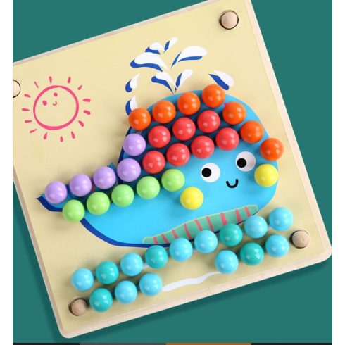 Montessori Készségfejlesztő Clip Beads Gyöngyös Játék