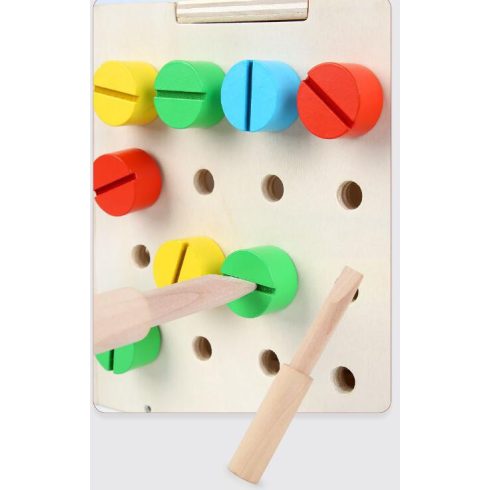 Csavarozz,találd Meg Fakockajáték