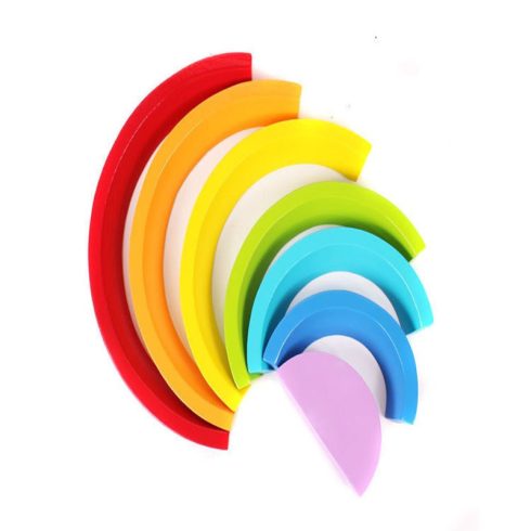 25.5cm Montessori Szivárvány Építő 7db