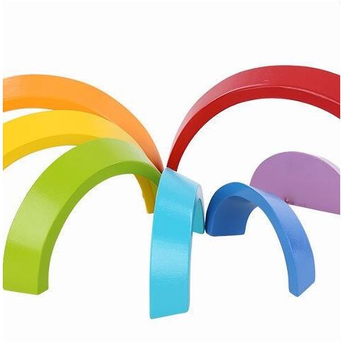 25.5cm Montessori Szivárvány Építő 7db