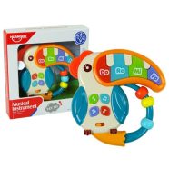   Aranyos, Tukán Alakú Zenélő Oktatójáték Színes Zongora Billentyűkkel Babáknak