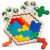 Hatszögletű Fából Készült Geometrikus Kirakós Játékok Sakktábla Montessori Játékok Oktatási Intelligencia Játékok 18.5cm