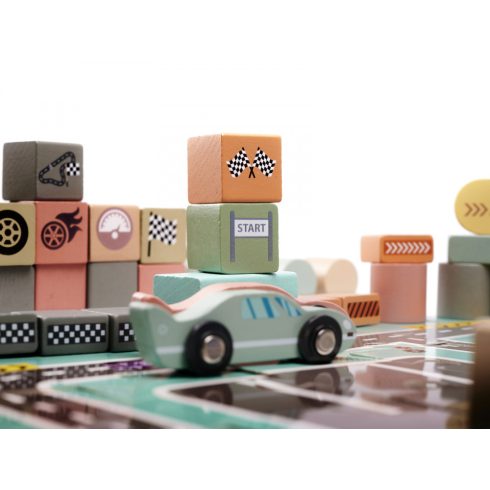 Fa Kockák -város Építőkockák 160db