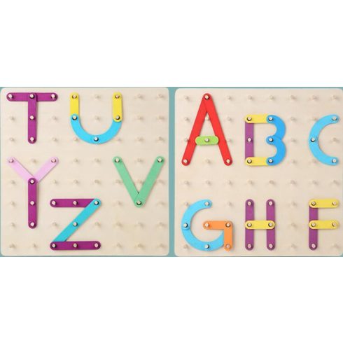 Nagy Montessori Kreative Geotábla Puzzle Fejlesztő Játék