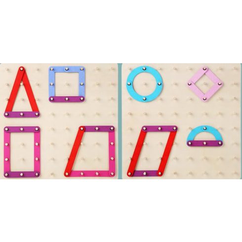 Nagy Montessori Kreative Geotábla Puzzle Fejlesztő Játék