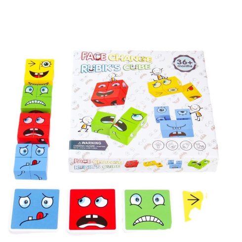 Emoji Kocka Készségfejlesztő Emojis Kirakó, Logikai Fejlesztőjáték Emoji Kocka