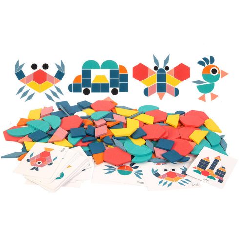 Montessori Színes  Alakú Puzzle 180db