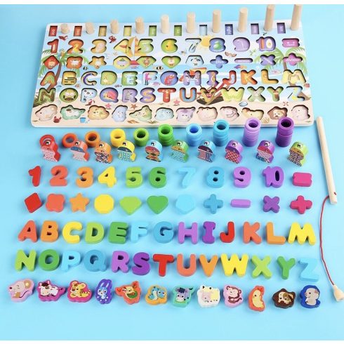 Fish&count Oktató Játék Montessori Fa Matematikai Játék A Számok Bűvöletében