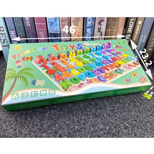 Fish&count Montessori Oktató Fa Matematikai Játék- Állatok A Díszítő Sorban