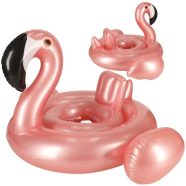   Úszógyűrű, pontongyűrű gyerekeknek üléssel, strandgyűrű, flamingó, max 20 kg, 1-3 év, 60 cm