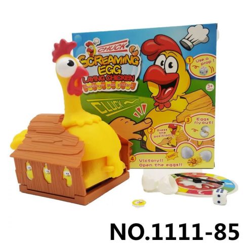 Squawk Chicken Ügyességi társasjáték Csirkekopasztás 