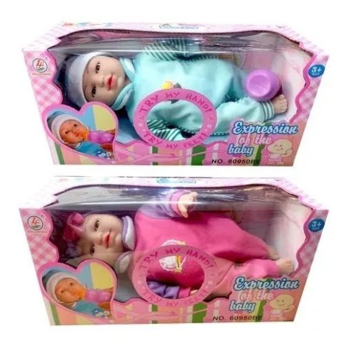 Interaktív Baba – Cumizik, Gügyög, Sír, Mosolyog 