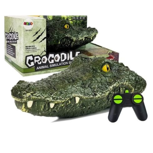 Távirányítós Akkus Krokodil Játék – Vízből Kibukkanó Élethű Krokodilfej Csínytevéshez