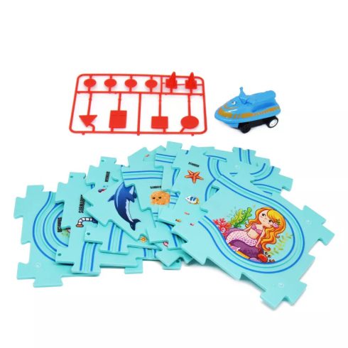 DIY puzzle pálya autós játékkészlet