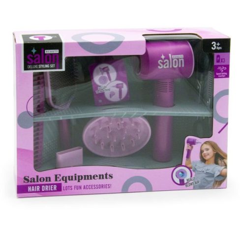 7 Részes Fodrászszalon Kis Hajszobrászoknak – Játék Fodrászkészlet Fésűkkel, Ollókkal, Hajszárítóval